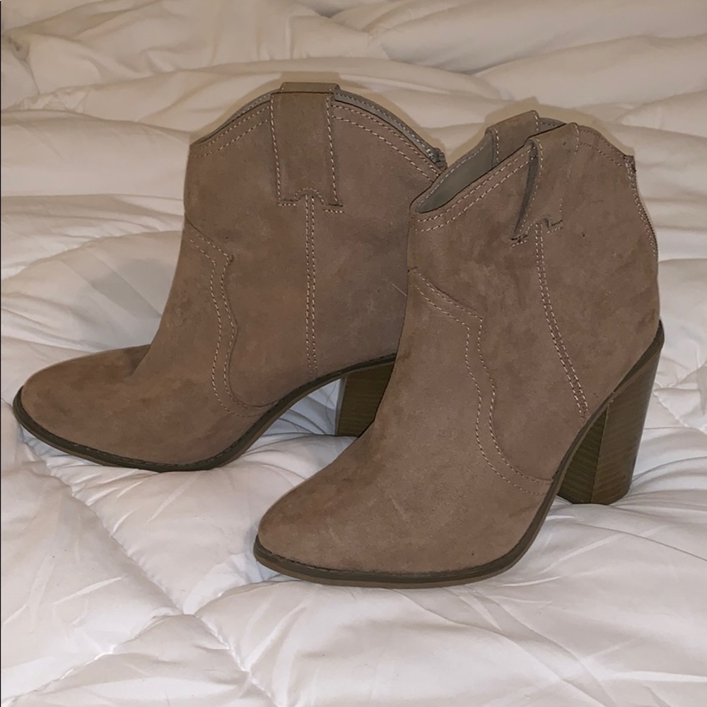 Tan booties